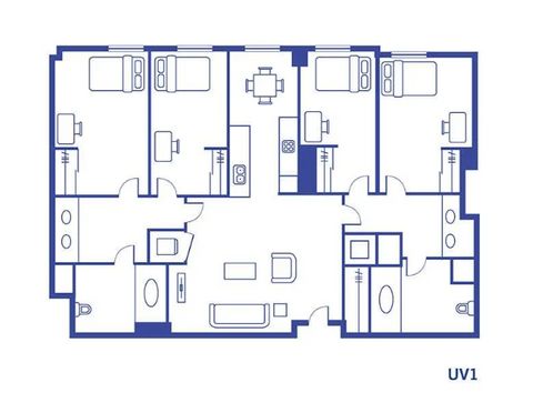 Private Room in 4Bed.2Bath