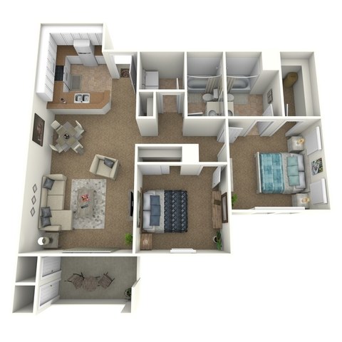 Private Room in 2Bed.2Bath