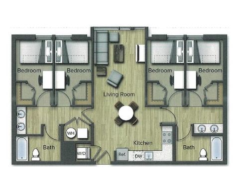 Private Room in 4Bed.2Bath