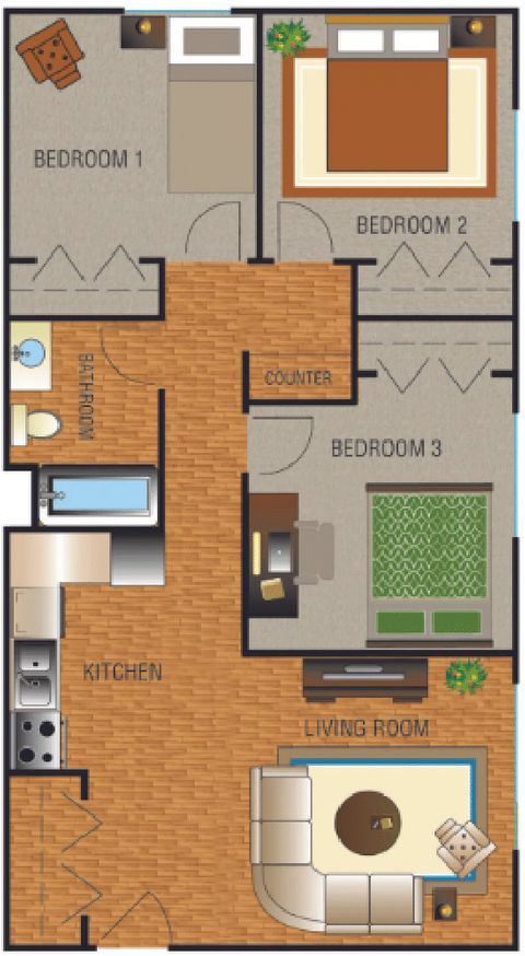 Private Room in 3Bed.1Bath