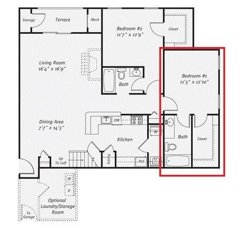 Private Room in 2Bed.2Bath