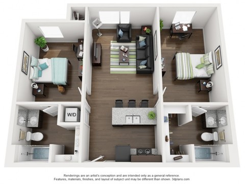 Private Room in 2Bed.2Bath