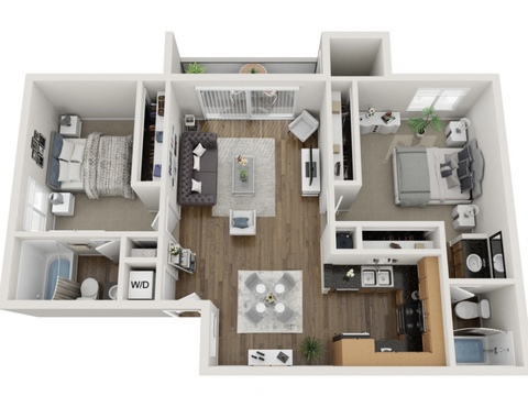 Private Room in 2Bed.2Bath