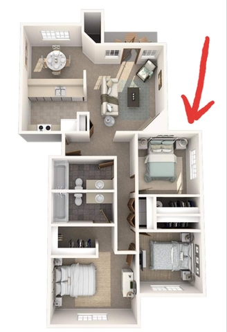 Private Room in 3Bed.2Bath
