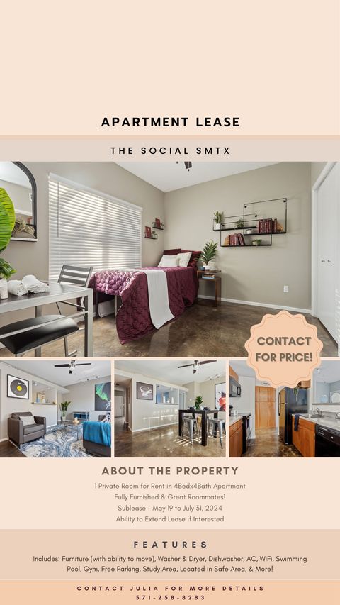 Private Room in 4Bed.4Bath