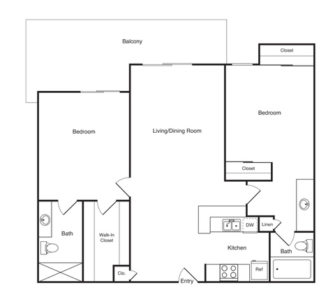 Private Room in 2Bed.2Bath