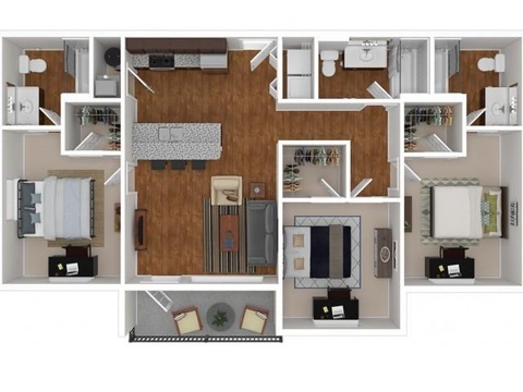 Private Room in 3Bed.3Bath