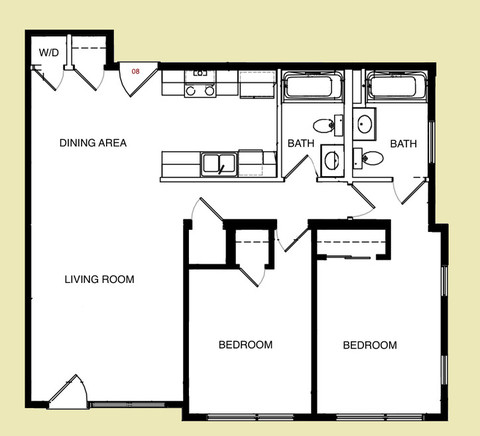 Private Room in 2Bed.2Bath