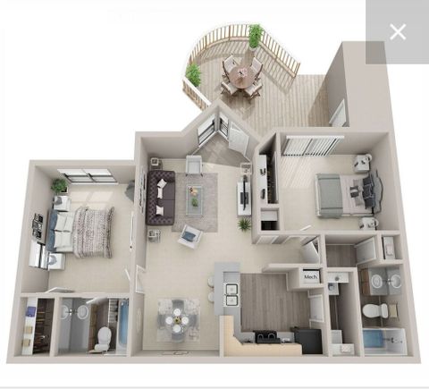 Private Room in 2Bed.2Bath