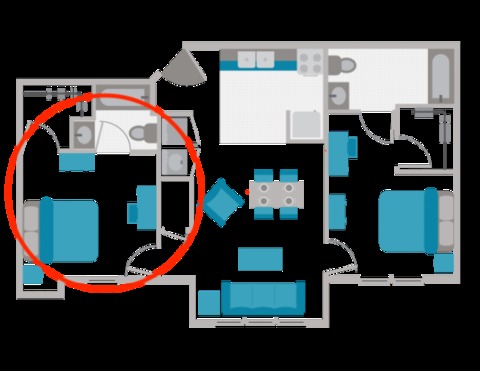 Private Room in 2Bed.2Bath