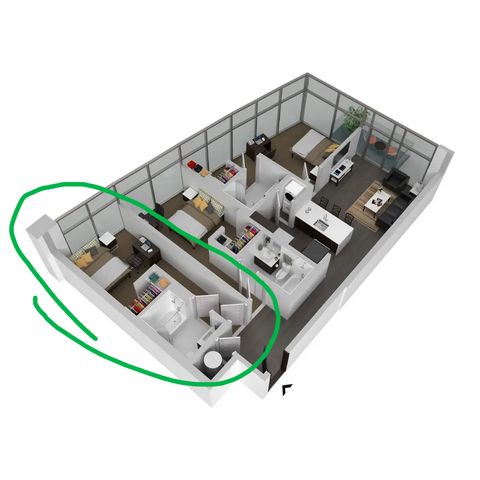 Private Room in 3Bed.3Bath