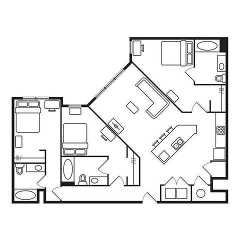 Private Room in 4Bed.4Bath