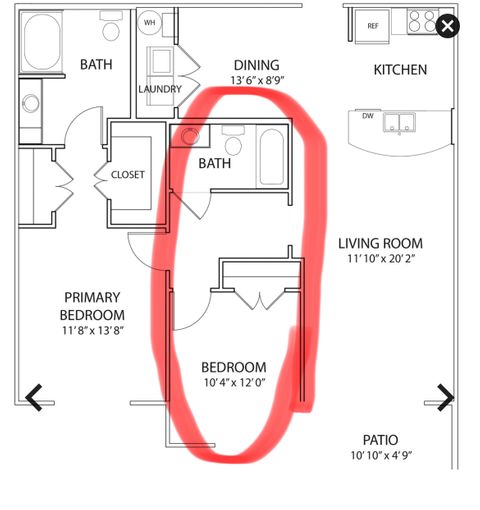 Private Room in 2Bed.2Bath