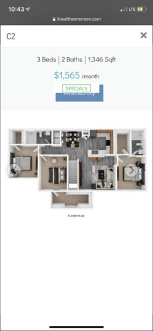 Private Room in 3Bed.2Bath