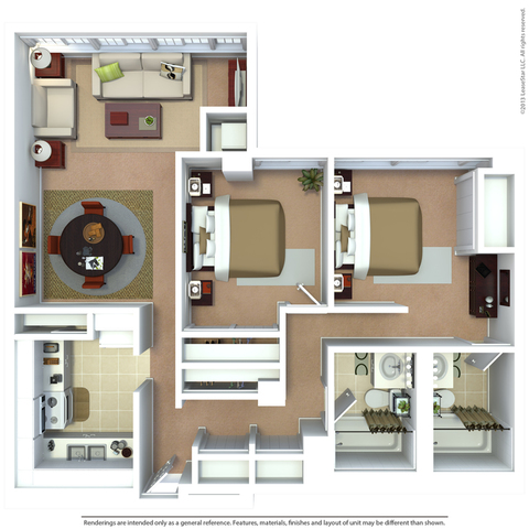 Private Room in 2Bed.2Bath