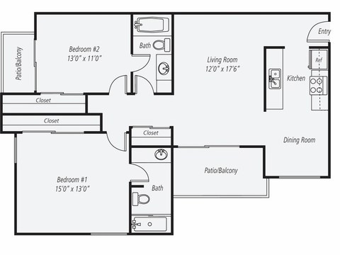 Private Room in 2Bed.2Bath