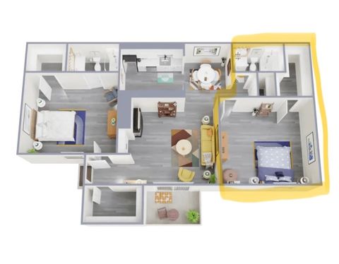 Private Room in 2Bed.2Bath