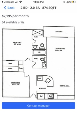 Private Room in 2Bed.2Bath