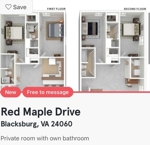 Shared Room in 4Bed.4Bath