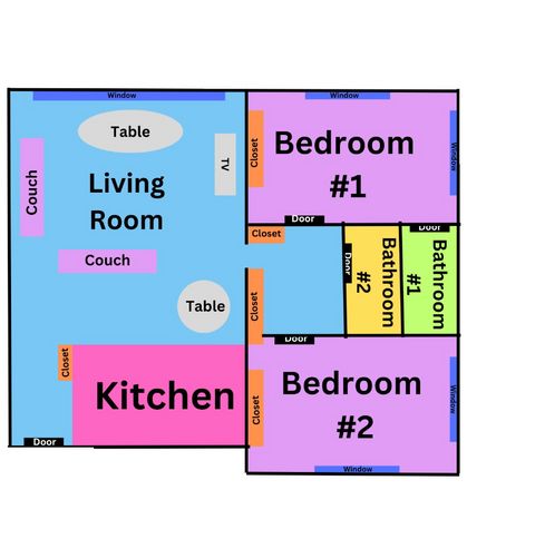 Private Room in 2Bed.2Bath