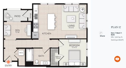 Private Room in 2Bed.1Bath
