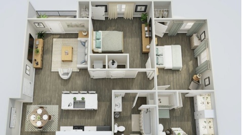 Private Room in 2Bed.2Bath