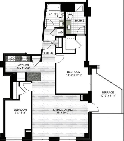 Private Room in 2Bed.1.5Bath