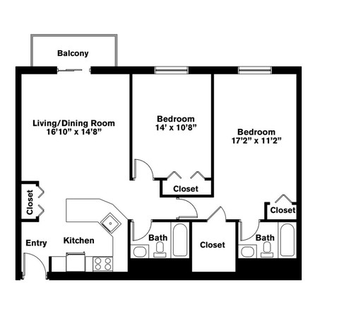 Private Room in 2Bed.2Bath (Female)