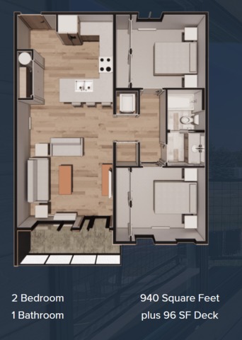 Shared Room in 2Bed.1Bath