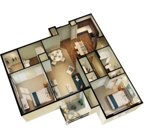 Private Room in 2Bed.2Bath