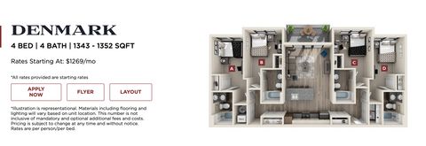 Private Room in 4Bed.4Bath