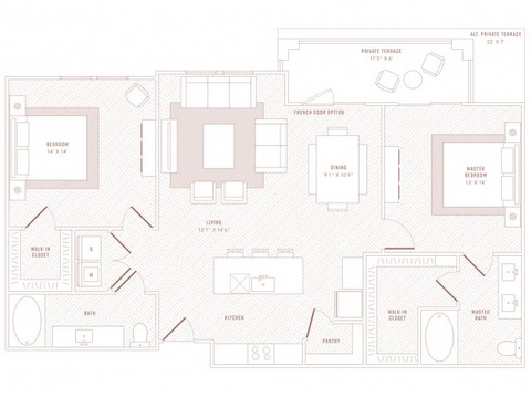 Private Room in 2Bed.2Bath