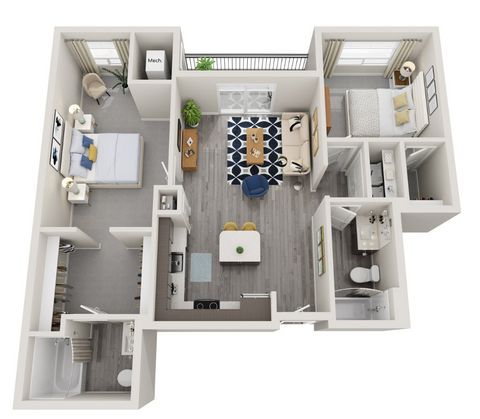 Private Room in 2Bed.2Bath
