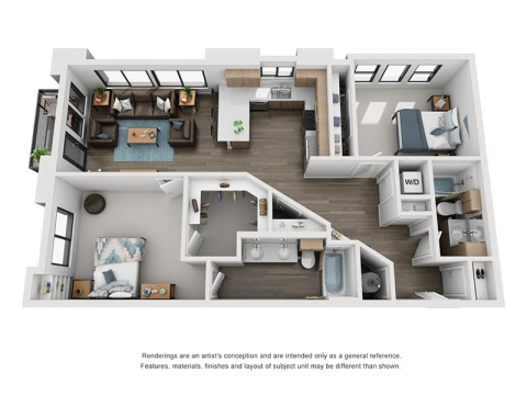 Entire Place 2Bed.2Bath