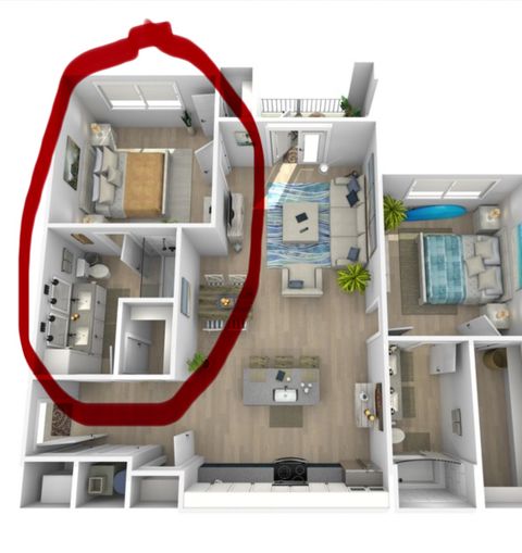 Private Room in 2Bed.2Bath
