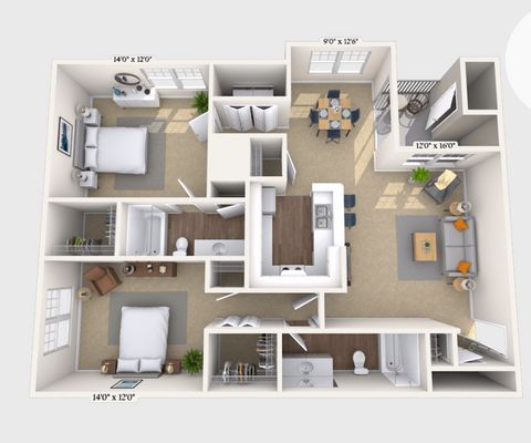 Private Room in 2Bed.2Bath