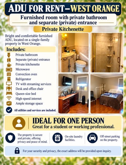 roommates in West Orange Room1Bed.1Bath - cirtru.com