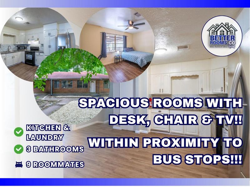 roommates in Undisclosed, Houston, TX 77051 Charming Houston Co-Living Near Pearland  | Plush Full Bed, Smart TV, Desk & In-Home Laundry (id. 6817) - cirtru.com