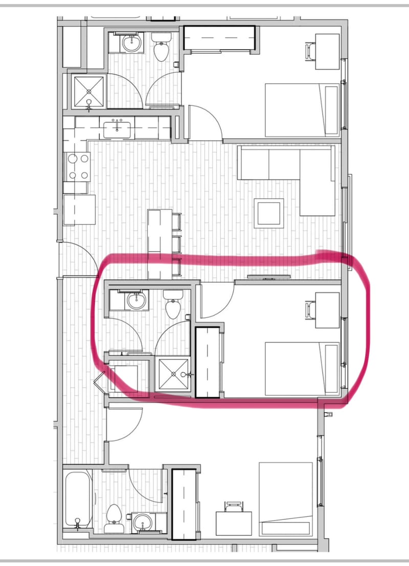 Private Room in 3Bed.3Bath