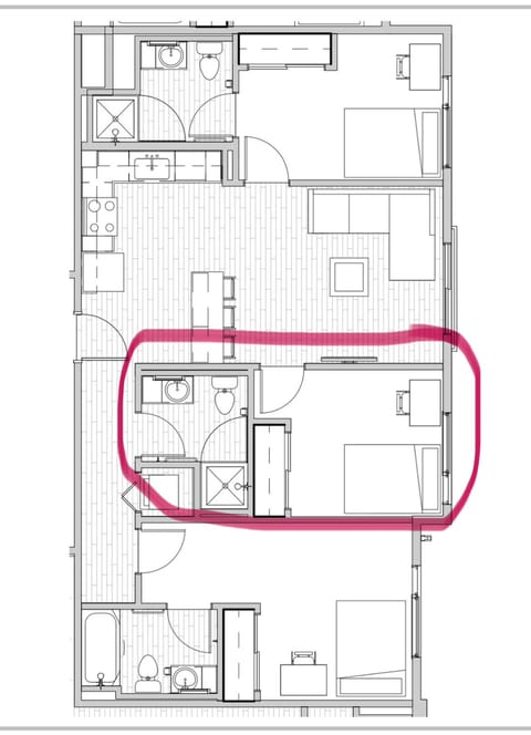 Private Room in 3Bed.3Bath