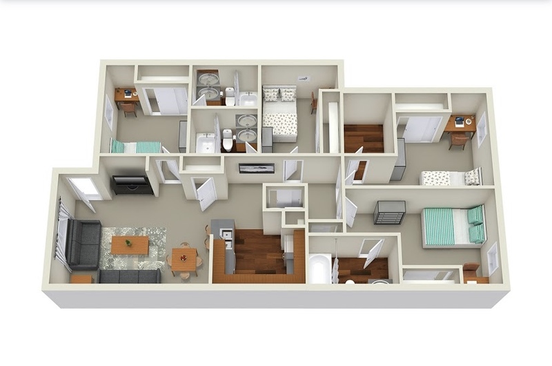 Element Private Room in 4Bed.2Bath