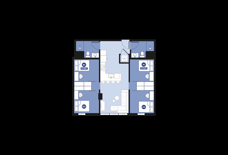 Private Room in 4Bed.2Bath