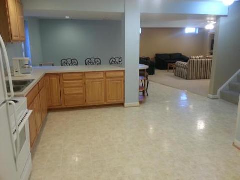 One bedroom in basement