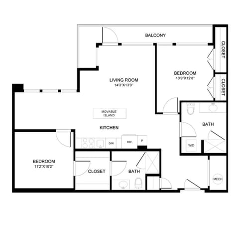 Private Room in 2Bed.2Bath