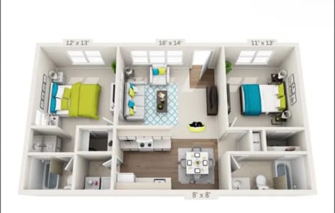 Private Room in 2Bed.2Bath