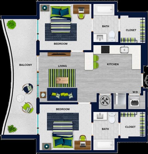 roommates in 亚特兰大 Room2Bed.2Bath - cirtru.com