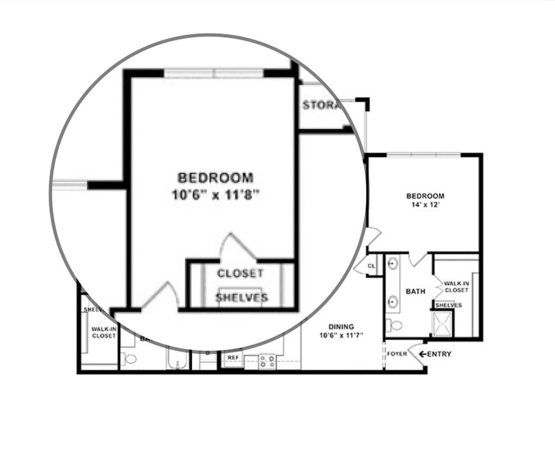 Private Room in 3Bed.2Bath