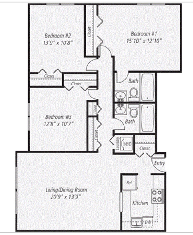 Private Room in 3Bed.2Bath