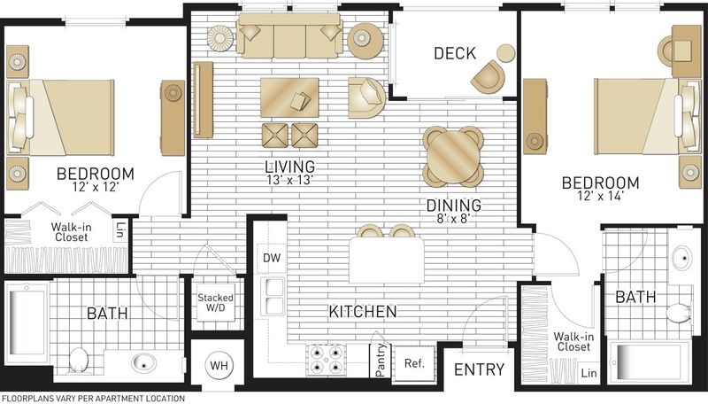 Private Room in 2Bed.2Bath