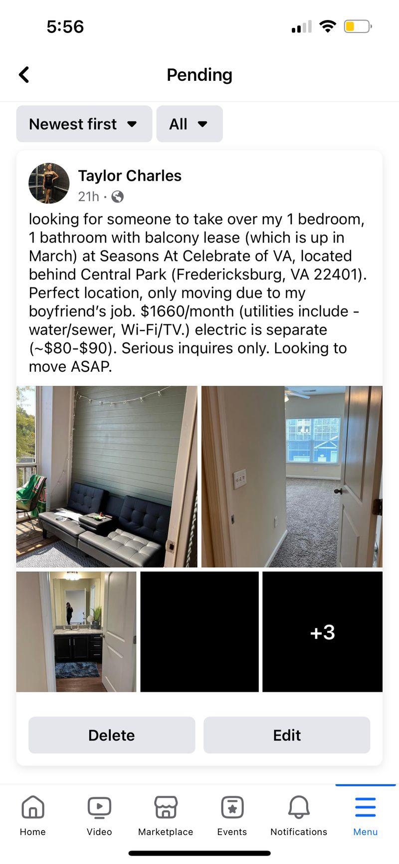roommates in Fredericksburg Entire Place 1Bed.1Bath - cirtru.com